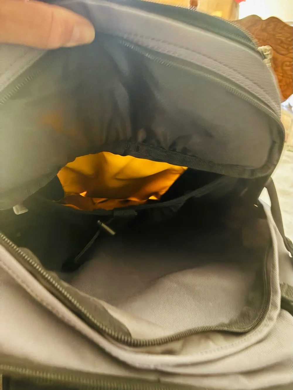 DROP Glide Yellow, Black and Grey Hiking Backpack, GLIDEACCSYS Pockets